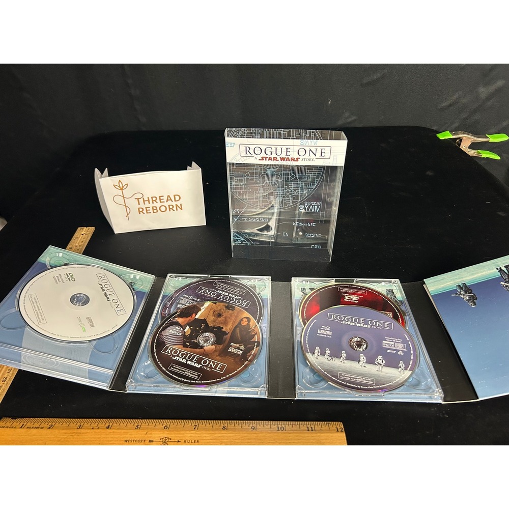 Rogue One A Star Wars Story BluRay DVD Combo with Clear Case